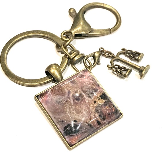 Handmade Keychain with charms - Picture 2 of 2